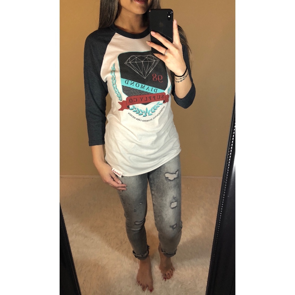 Women's Diamond Supply Co. Baseball T Shirt